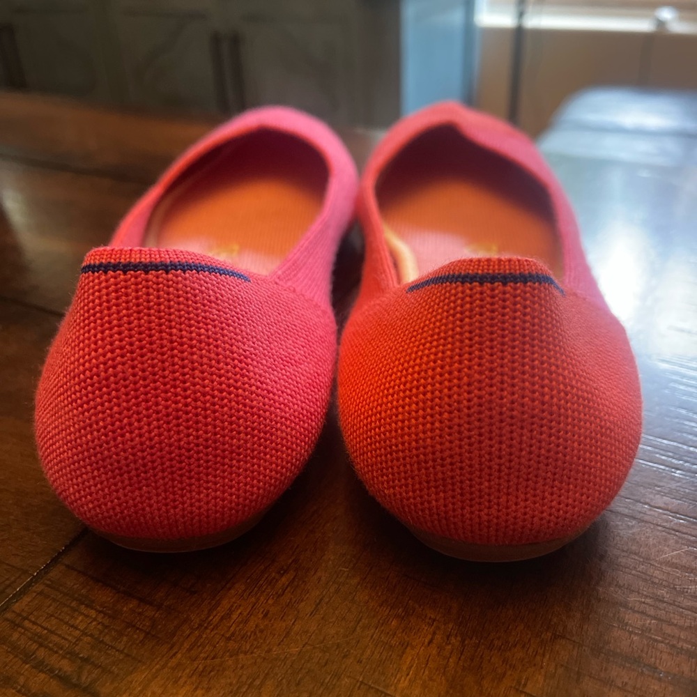 ROTHY’S x MARTA FERRI Merino Square Flats, Flame Azalea, size 9 - Picture 6 of 8